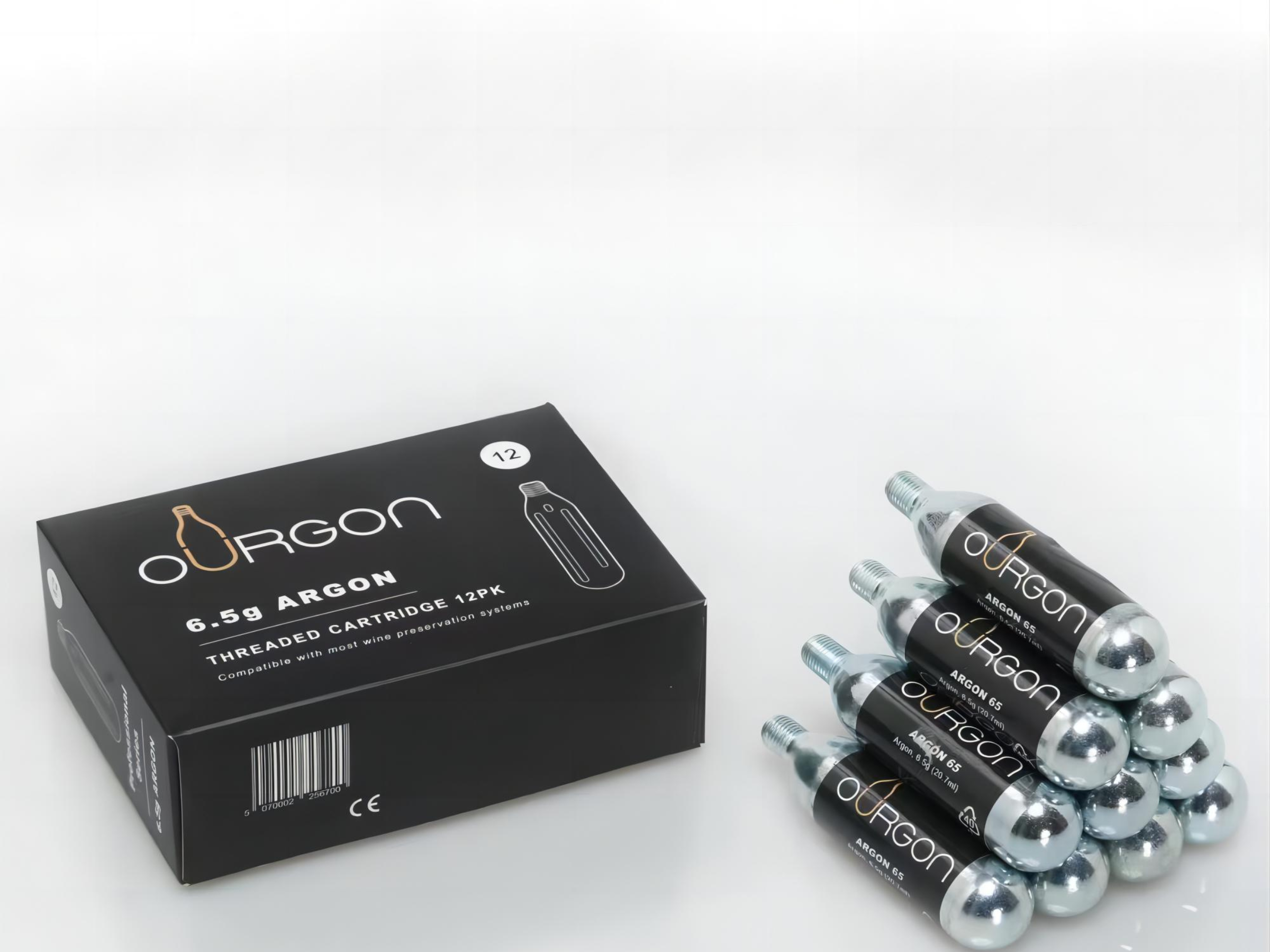 OURGON - Coravin Compatible Capsules - 12 Pack - 100% Argon Gas